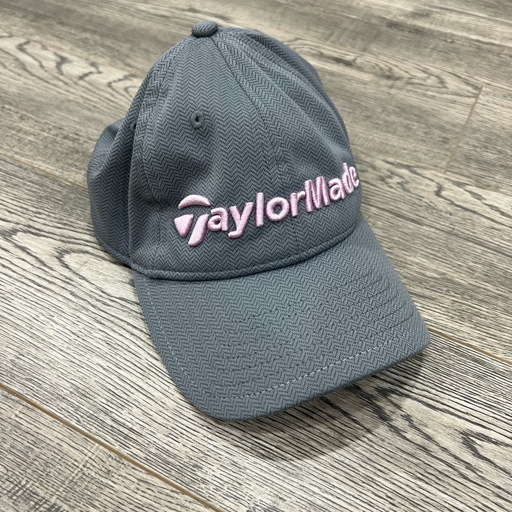 TaylorMade Gray and Pink Hat with Logo